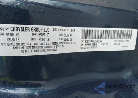 2013 Fiat 500 Pop z USA, uszkodzony, nr VIN 3C3CFFAR3DT745544